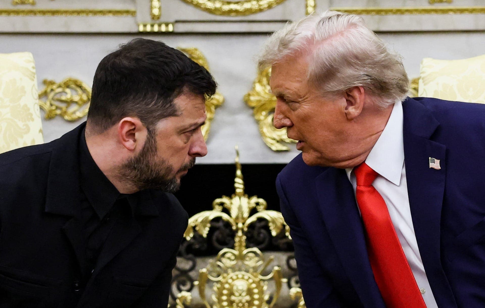 Zelensky e Trump durante encontro na Casa Branca