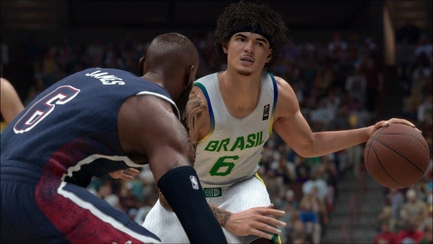 Gui Santos e LeBron James no NBA 2K26