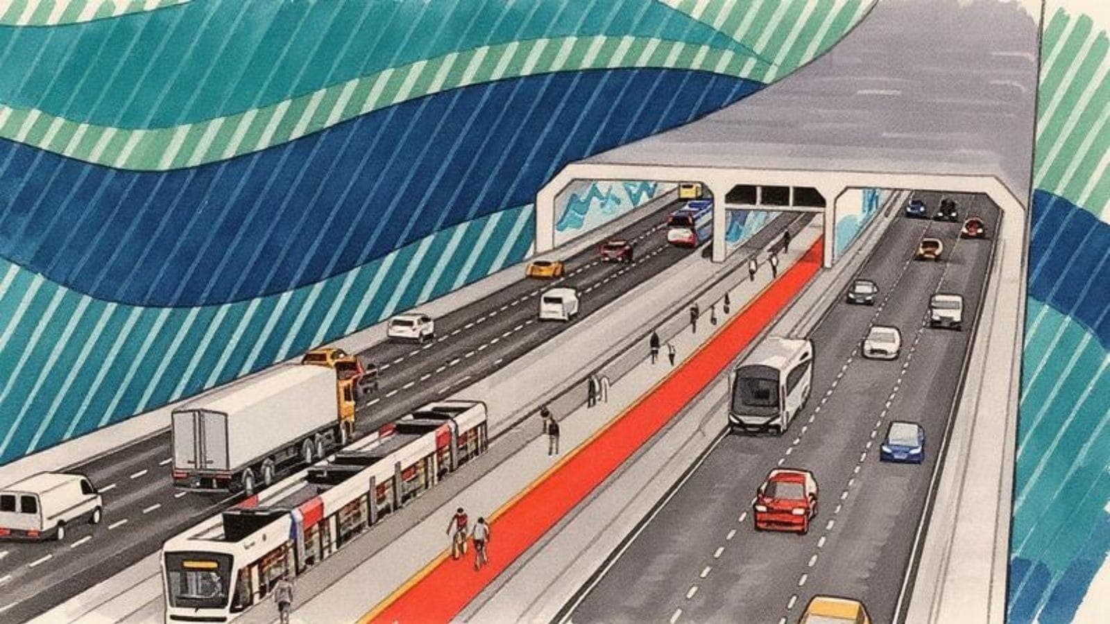 Obra túnel Santos-Guarujá