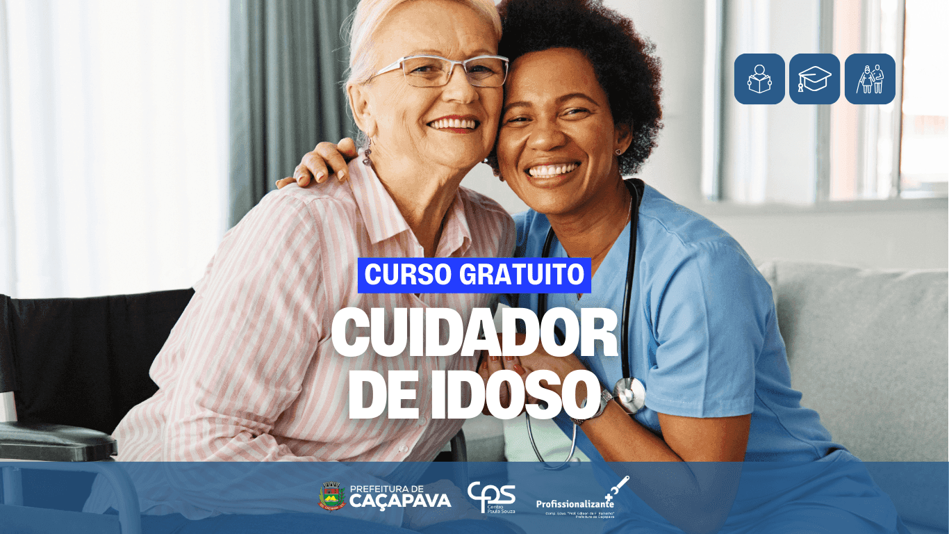 Caçapava abre inscrições para curso gratuito de cuidador de idosos 