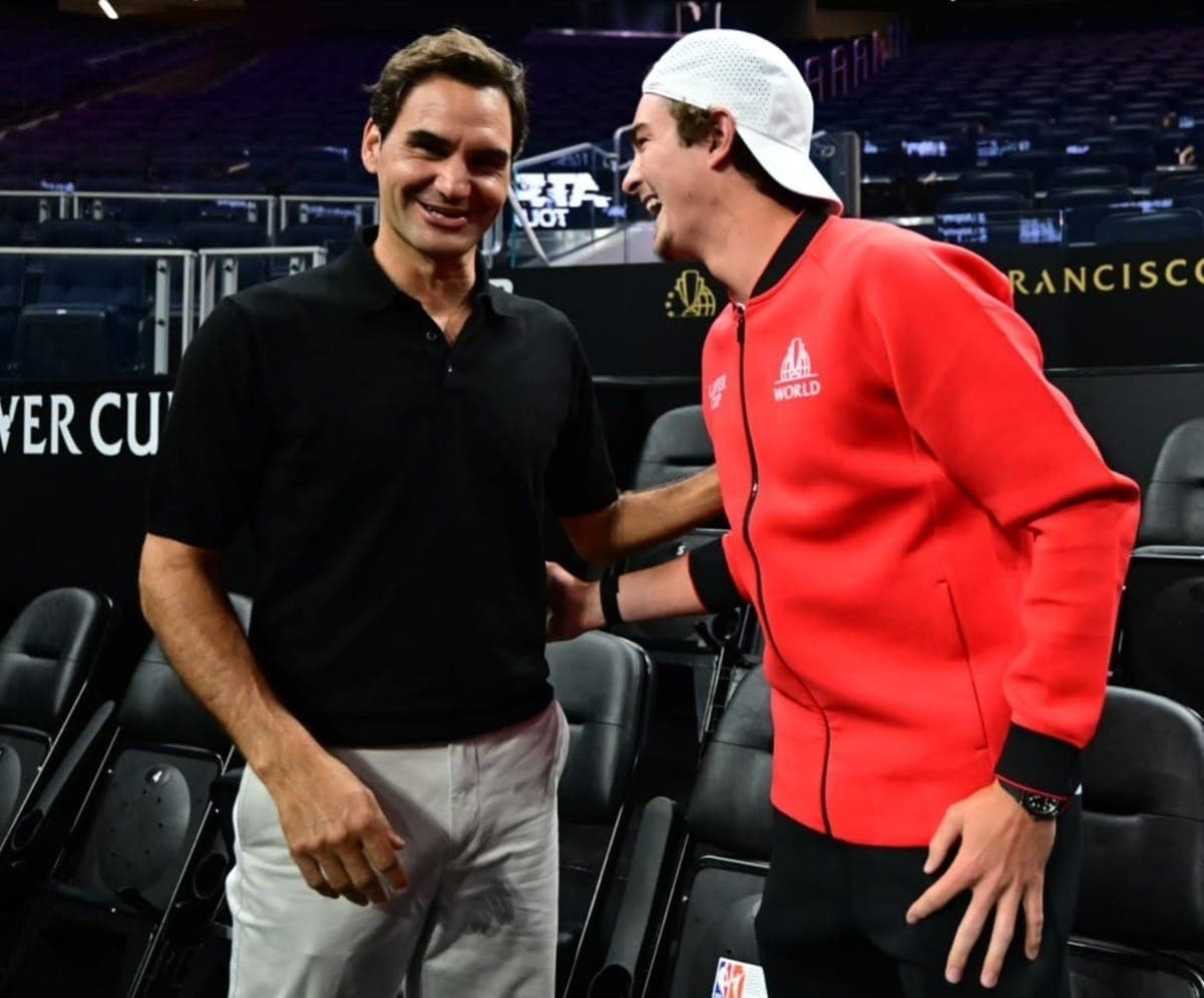Roger Federer e João Fonseca