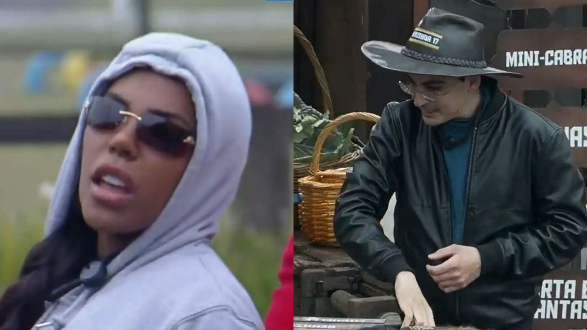 Carol Lekker e Dudu Camargo em 'A Fazenda'