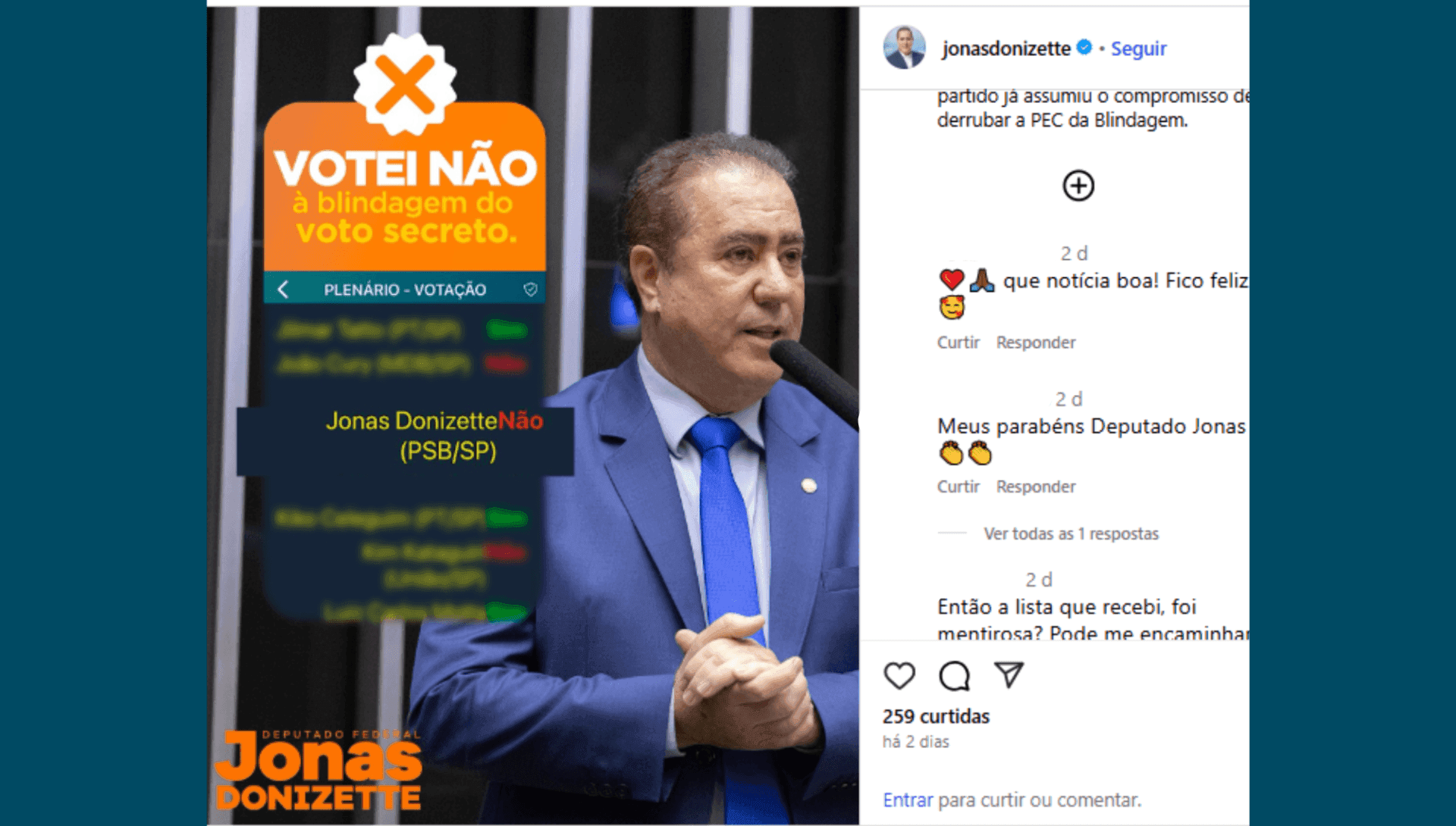 Post de deputado de Campinas gera confusão sobre PEC da Blindagem