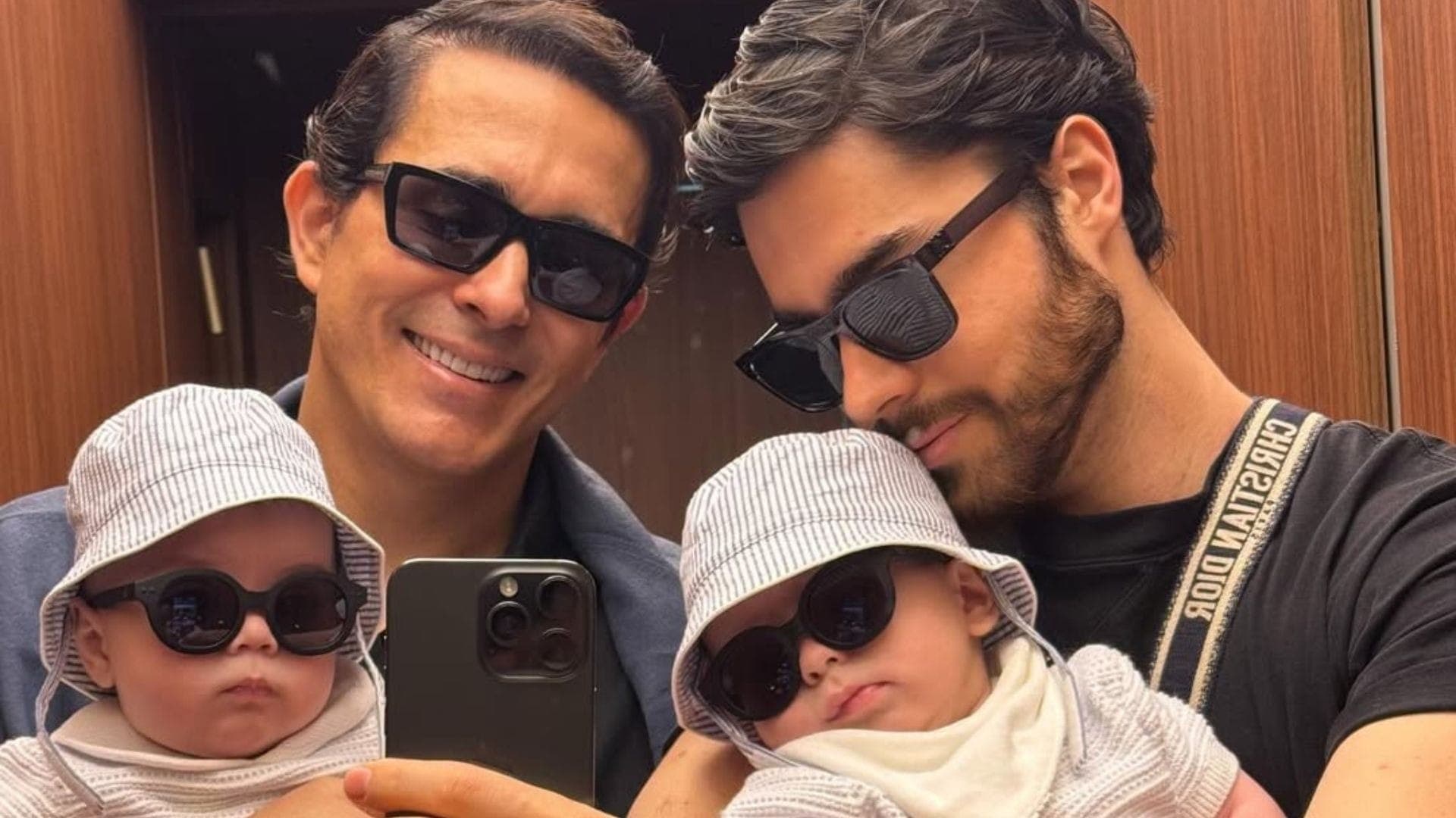 Siomar e Cássio com os pequenos Antônio e Bento