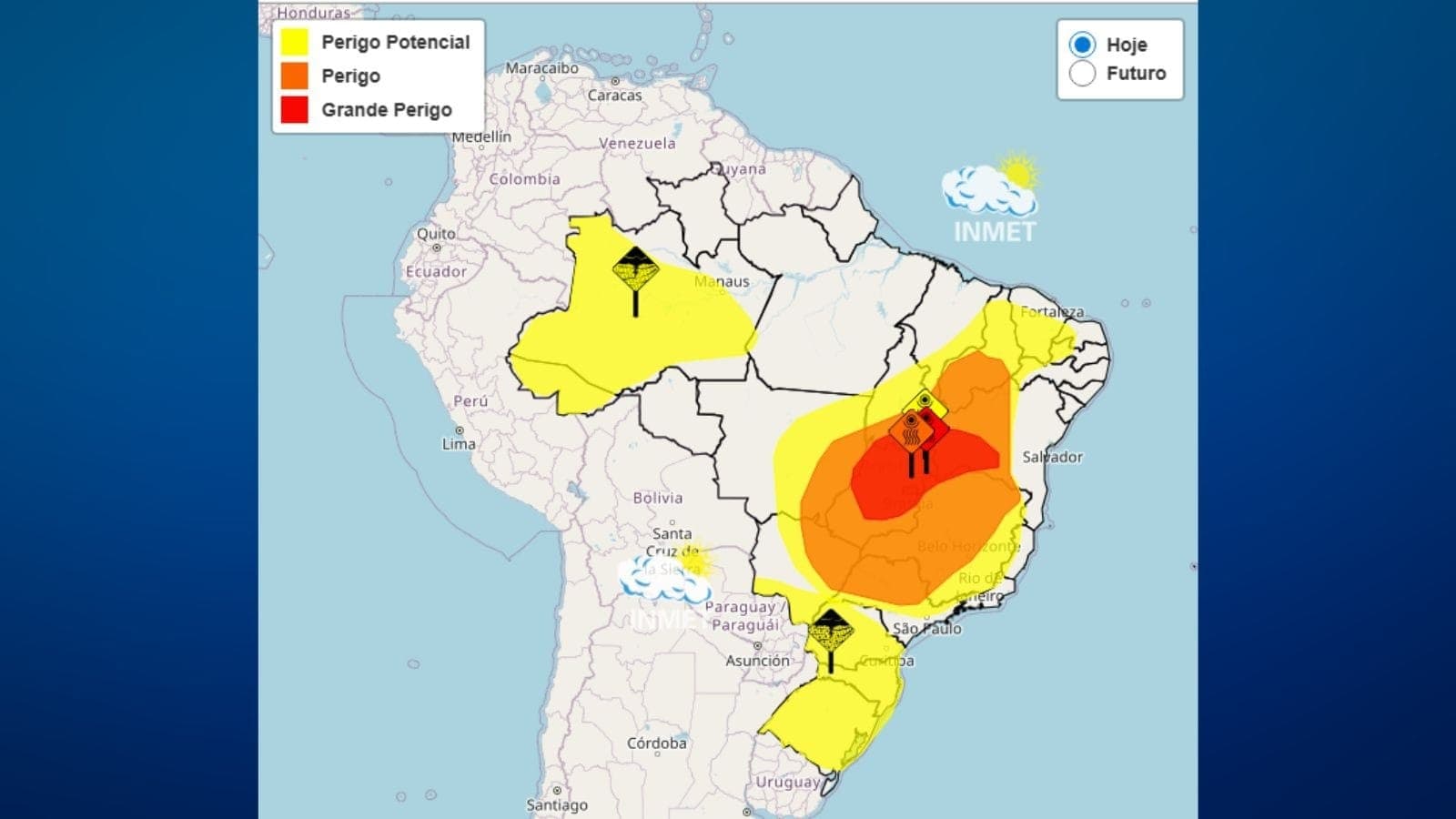 Alerta laranja Inmet