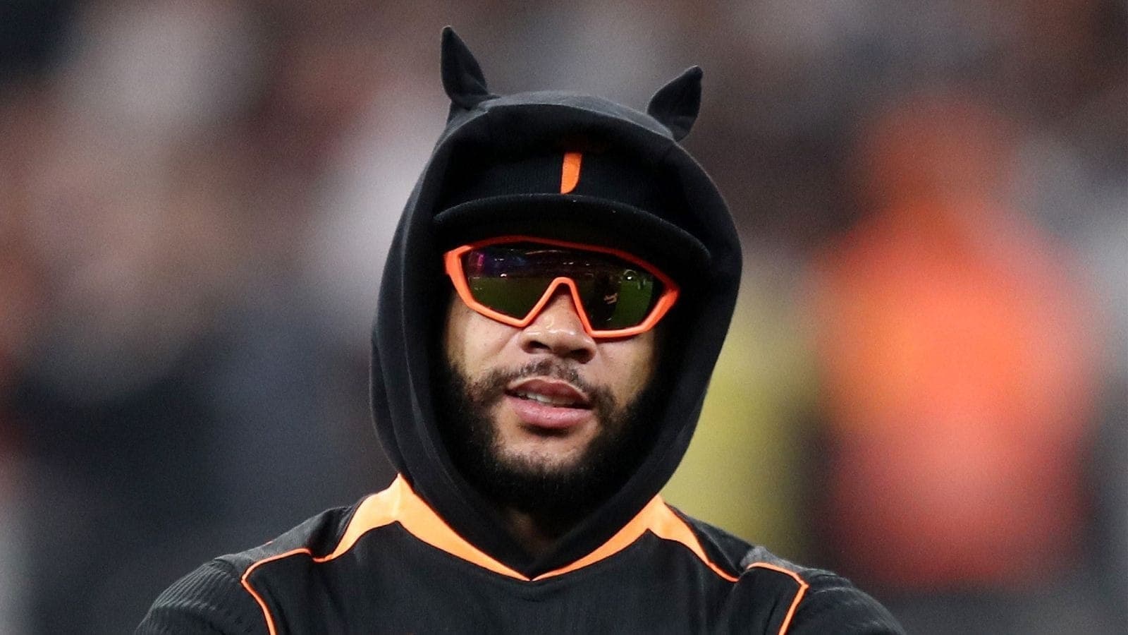 Memphis Depay antes do jogo contra o Flamengo
