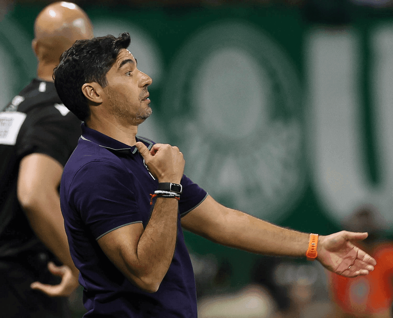 Abel Ferreira na vitória contra o Vasco