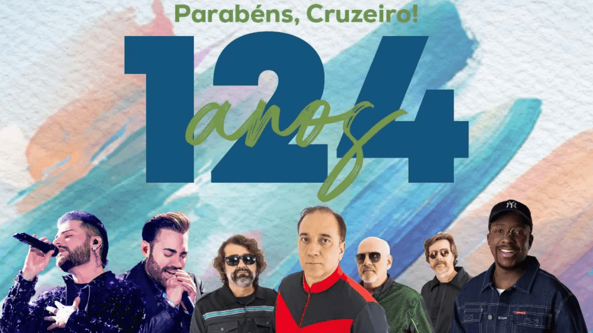 Cruzeiro celebra 124 anos com grandes shows e uma programação especial