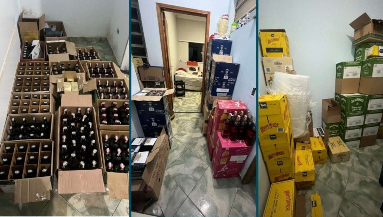 As bebidas falsificadas foram apreendidas