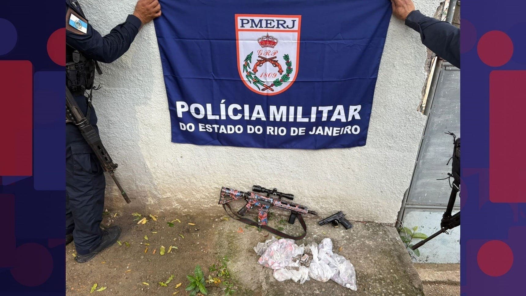 Material apreendido na operação