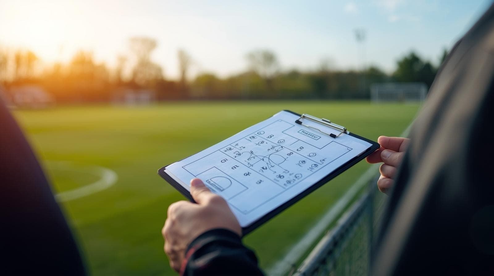 Prancheta de futebol acompanha os treinaodres