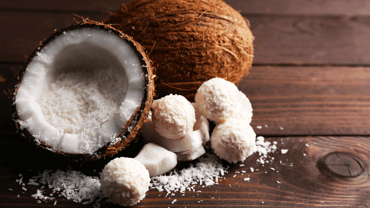 Doce de leite em pó com coco