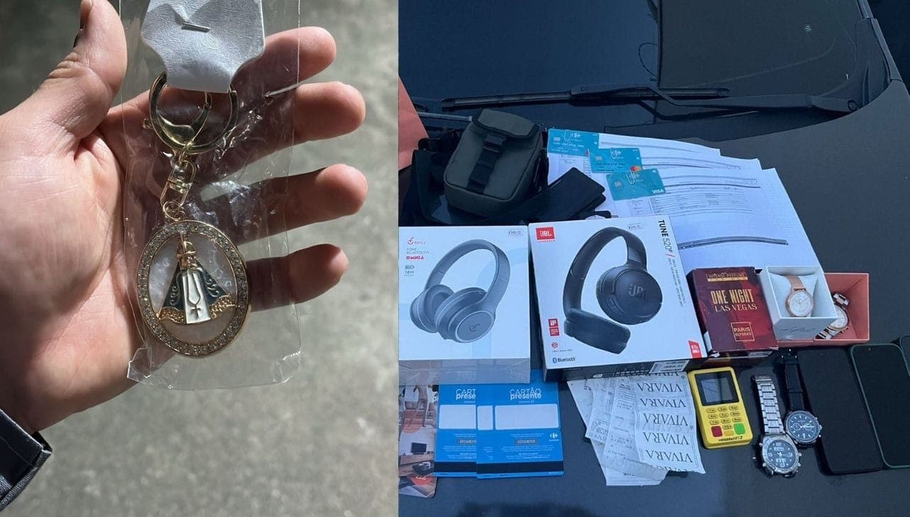 Produtos apreendidos pela PM