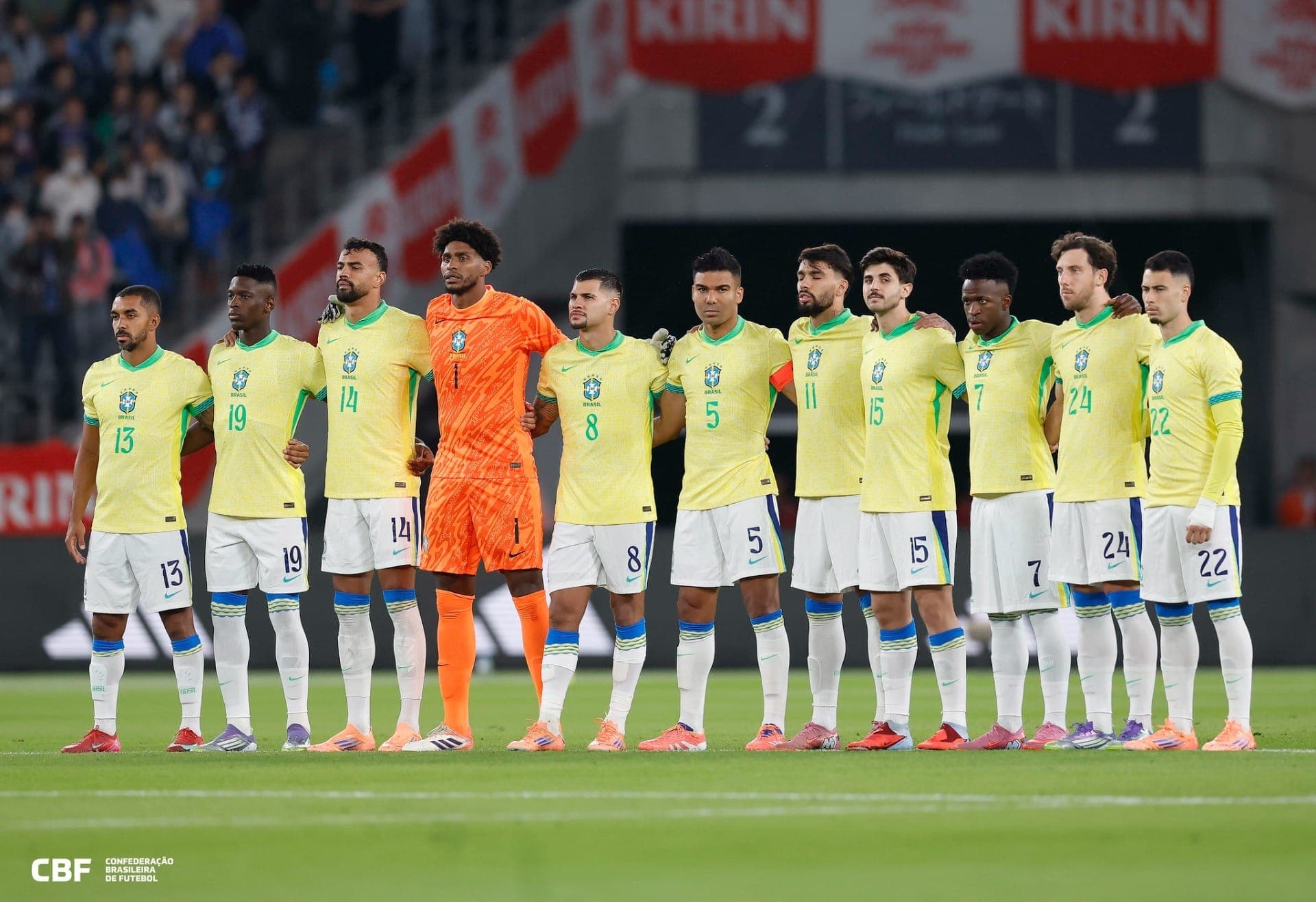 Seleção  Brasileira em amistoso contra Japão