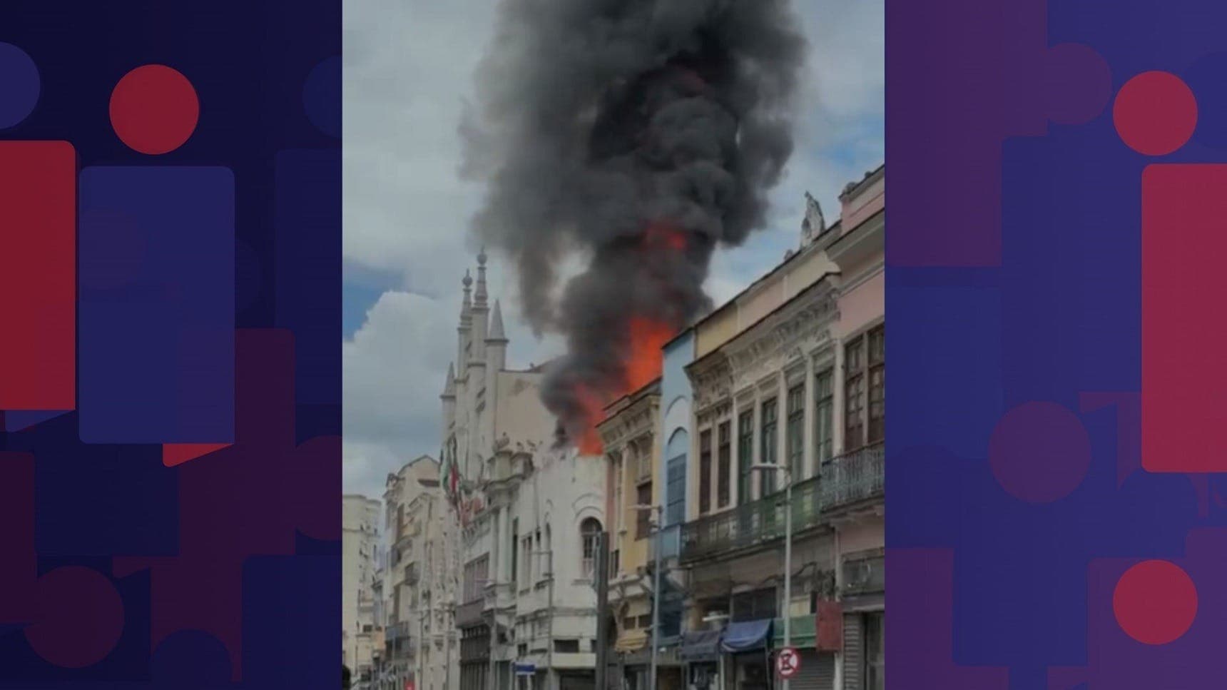 Incêndio atinge Centro do Rio