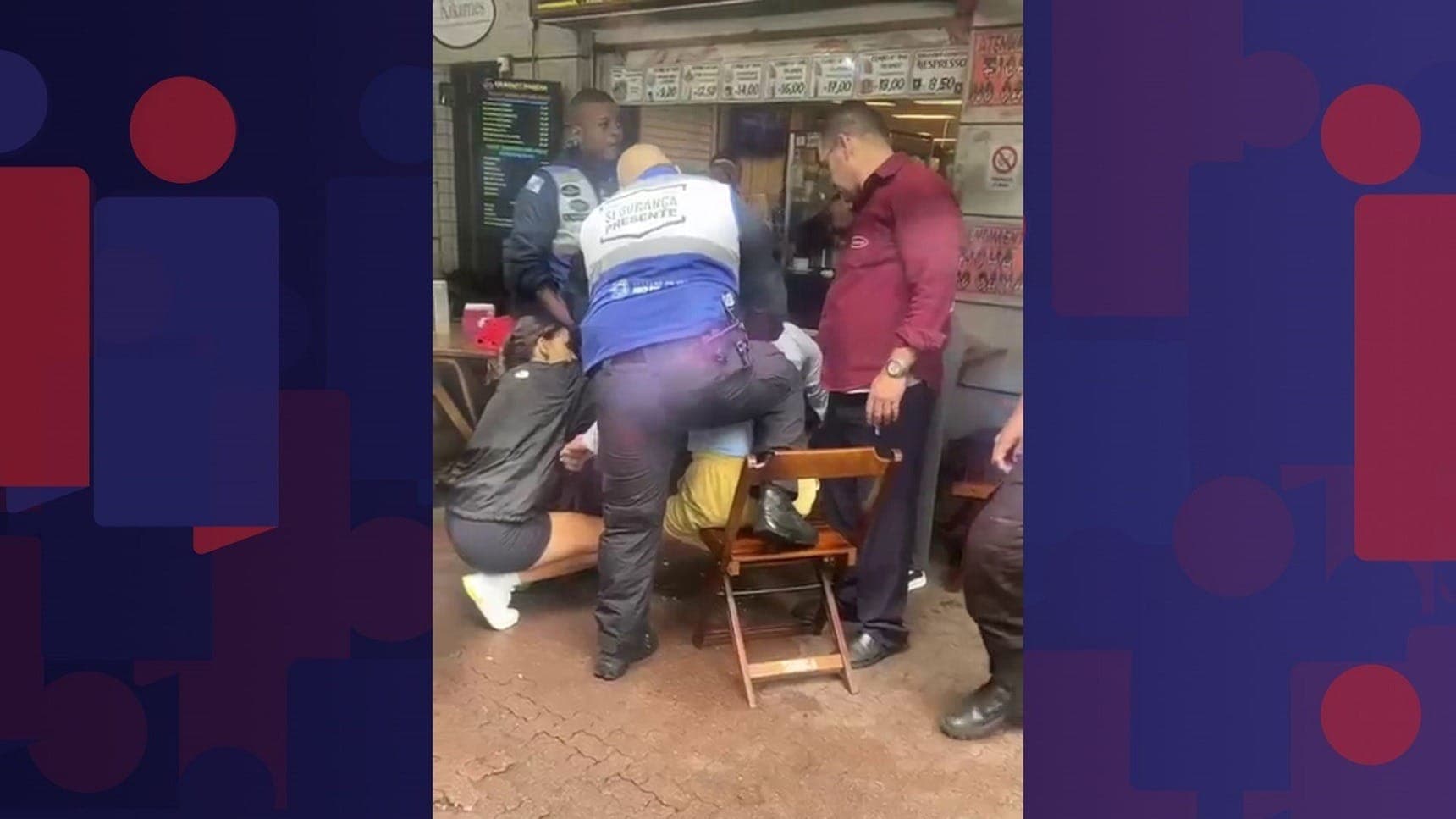 Agentes salvam homem engasgado