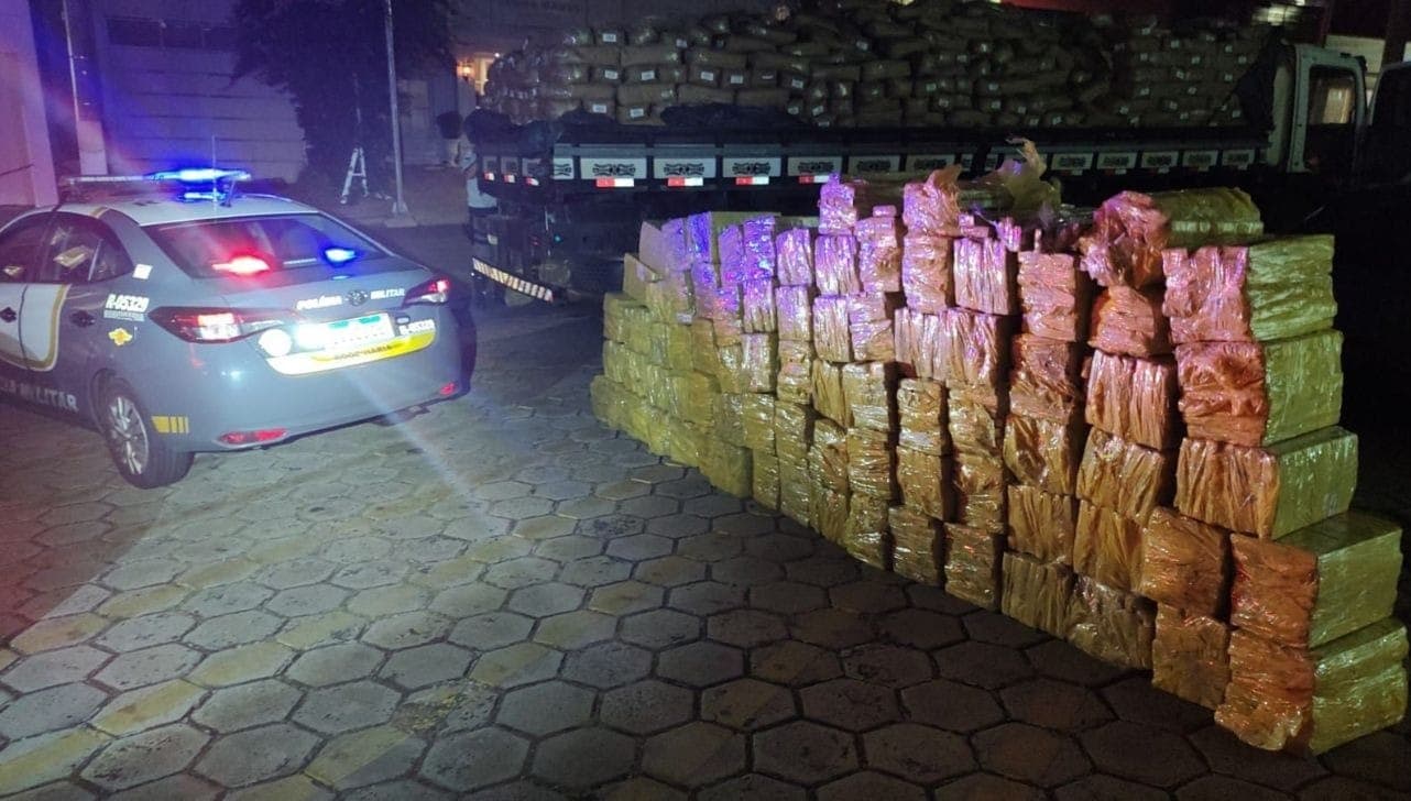 Drogas foram localizadas em um caminhão