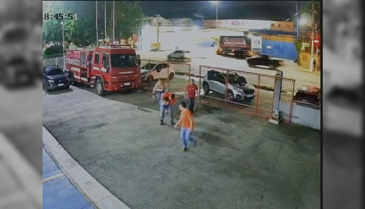Câmeras registraram momento