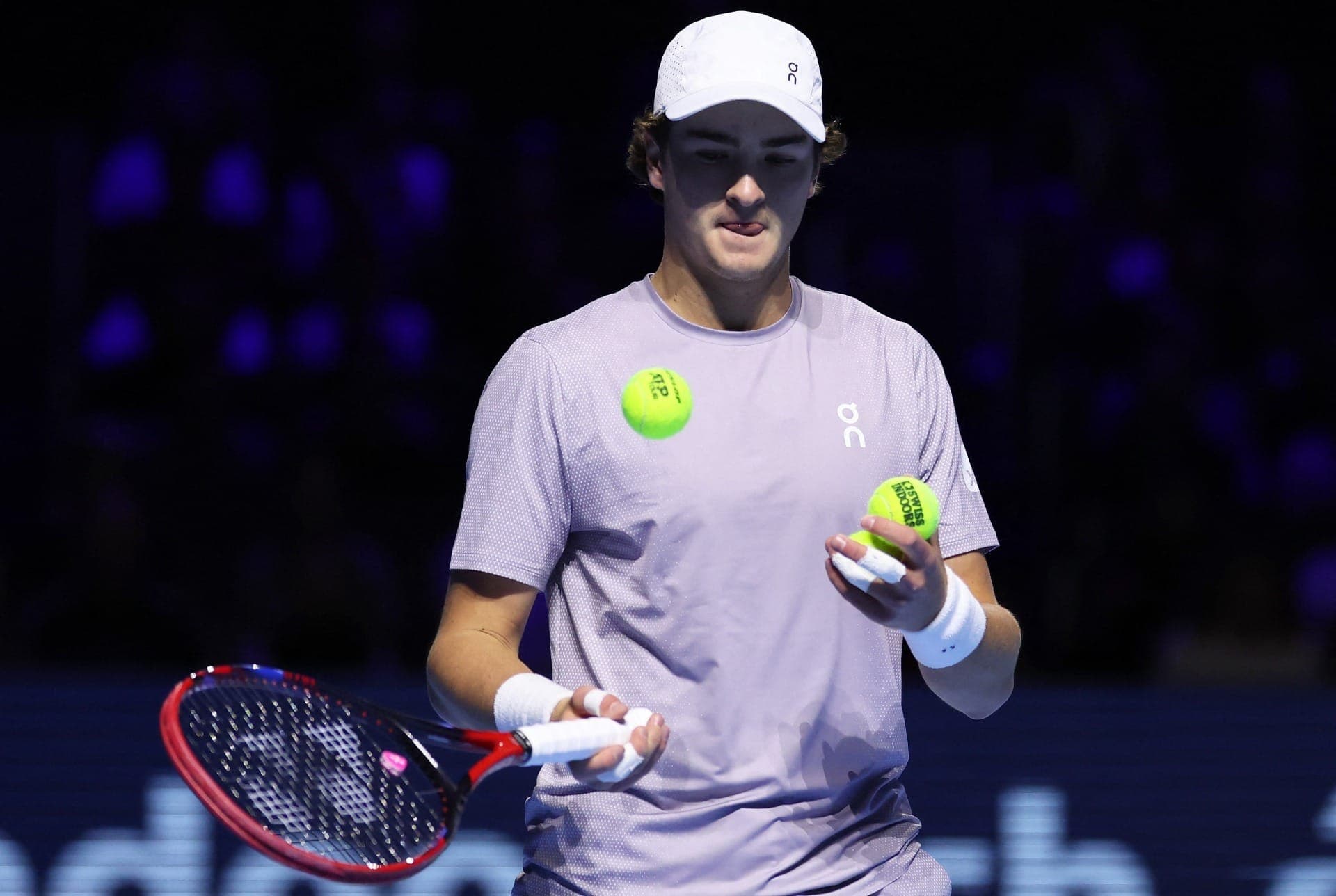 João Fonseca durante o ATP 500