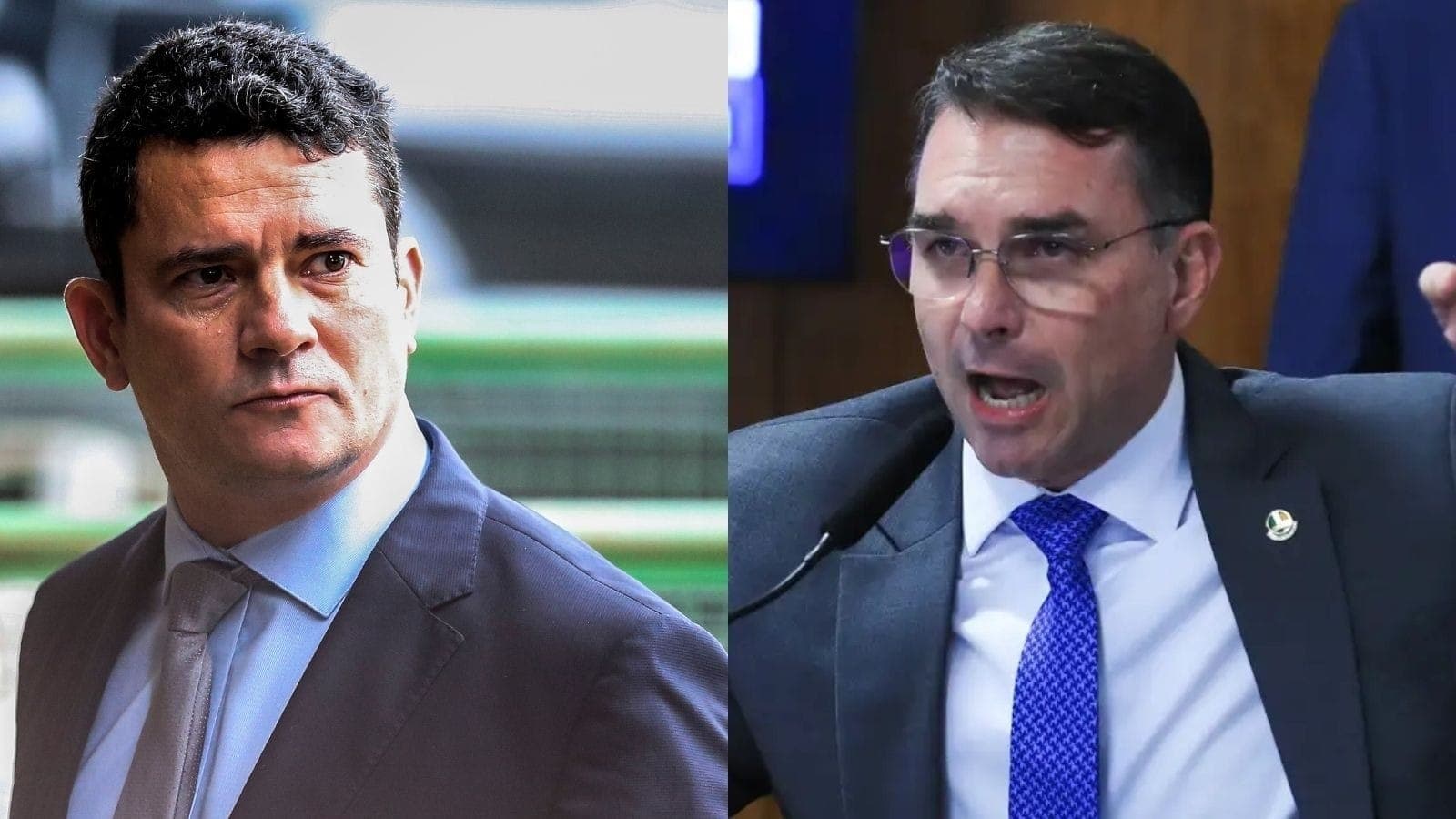 Sergio Moro e Flávio Bolsonaro