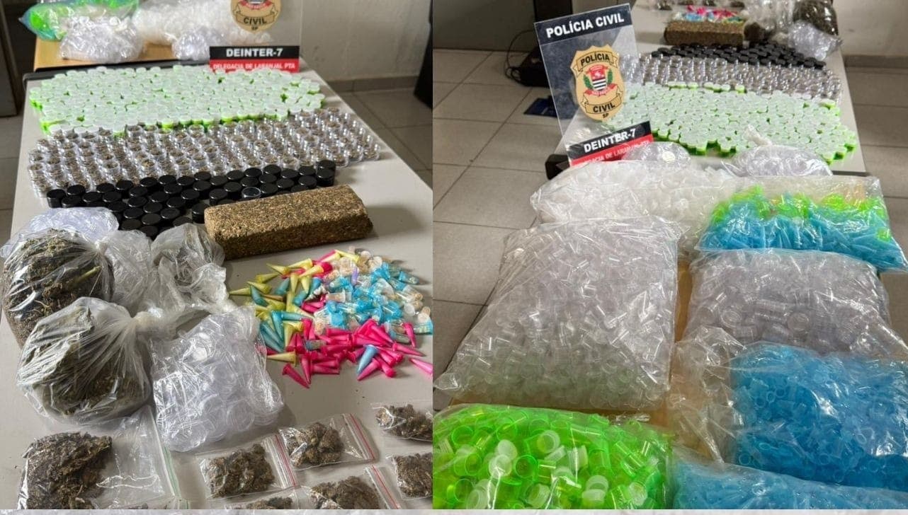 Drogas apreendidas pela Polícia Civil