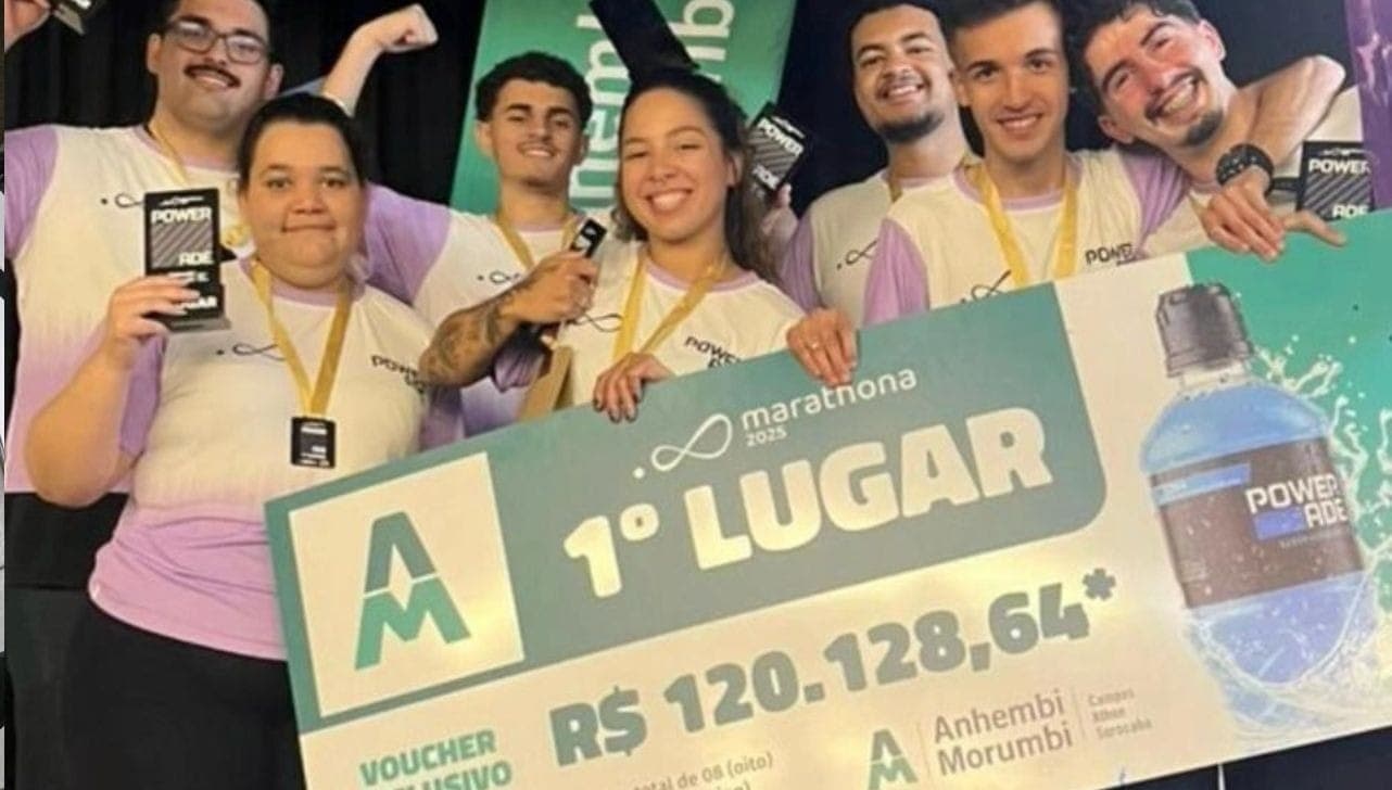 A equipe vencedora