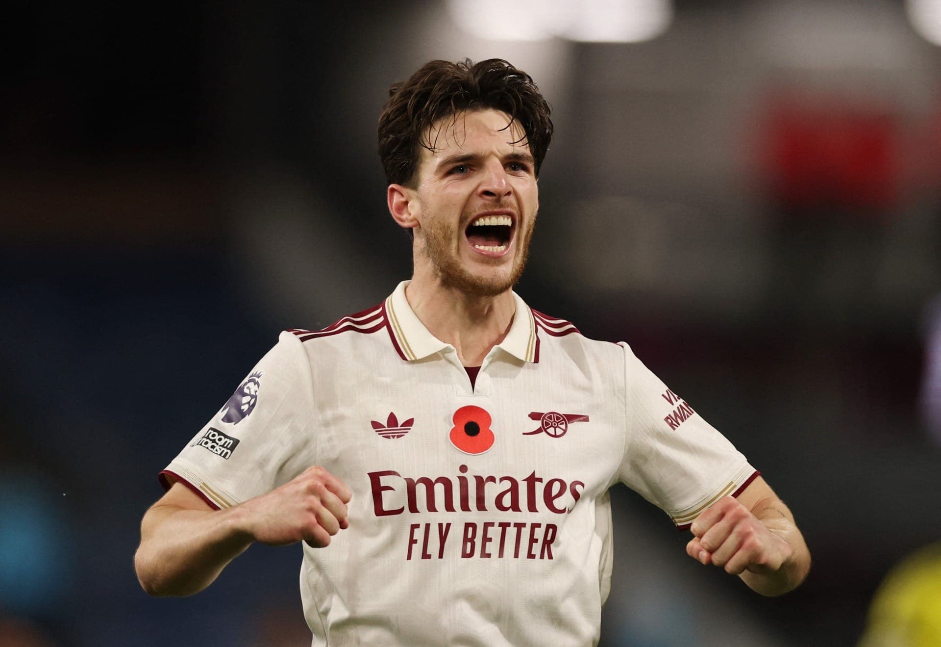 Declan Rice comemora vitória do Arsenal
