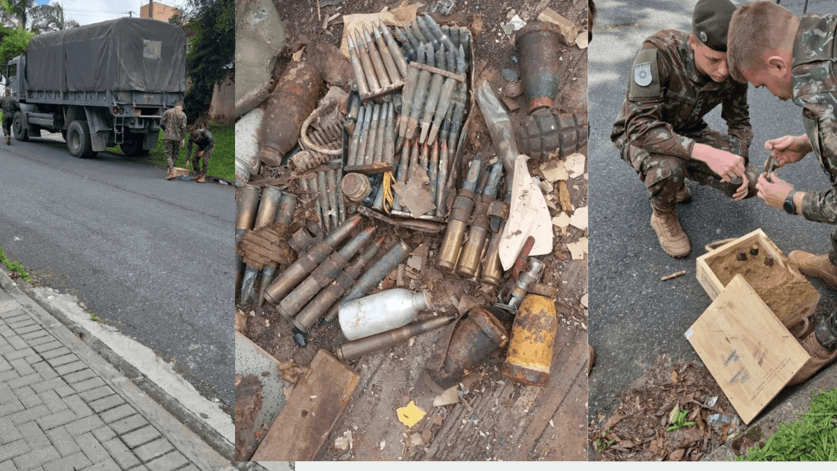 Arsenal é encontrado durante demolição