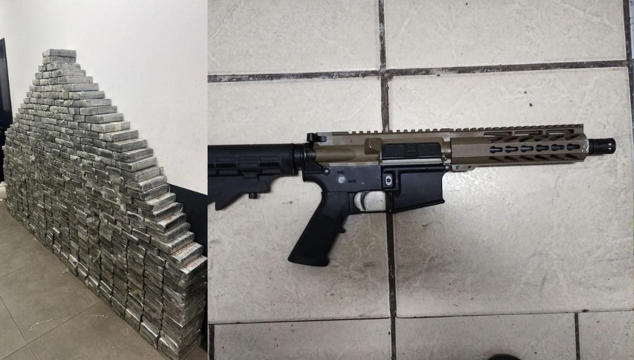Arma e drogas aprrendidas