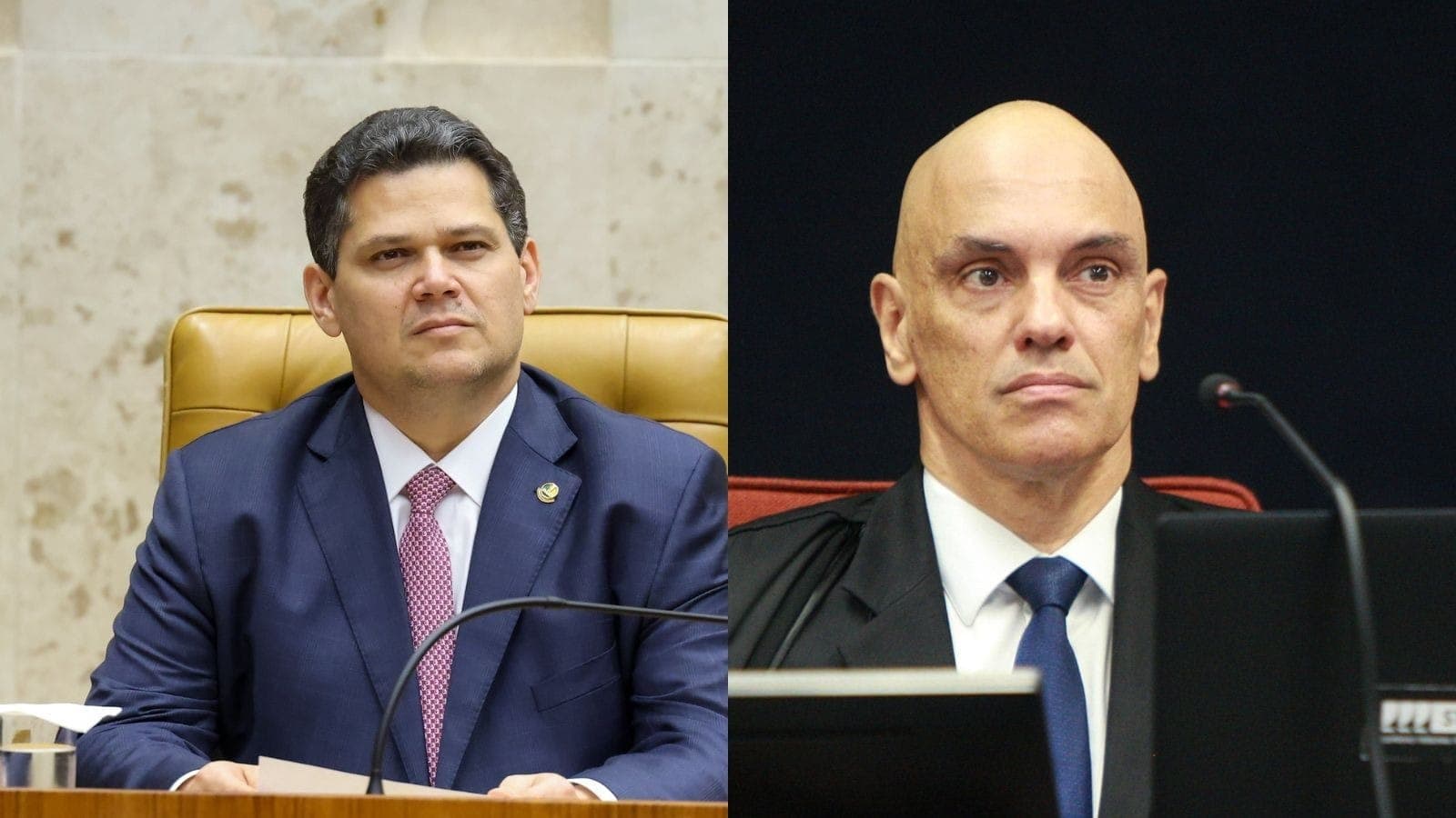 Davi Alcolumbre e Alexandre de Moraes