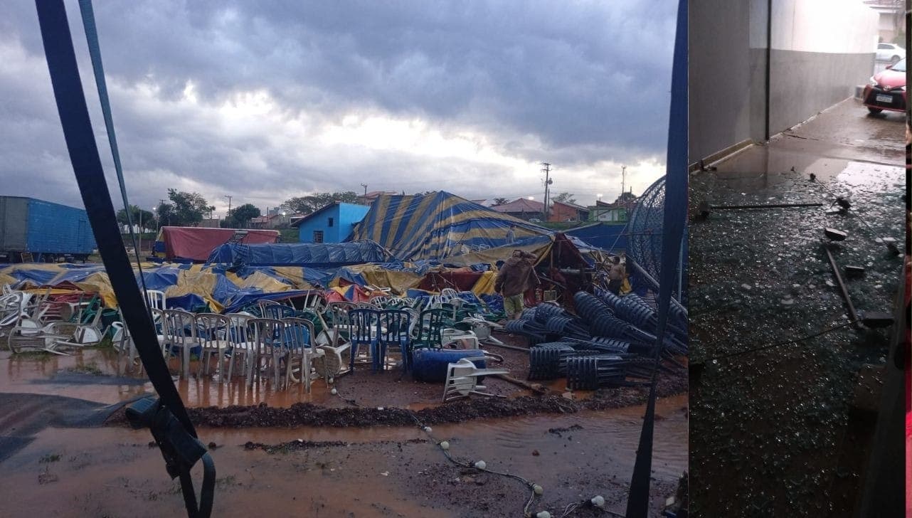 Estragos causados pela chuva 