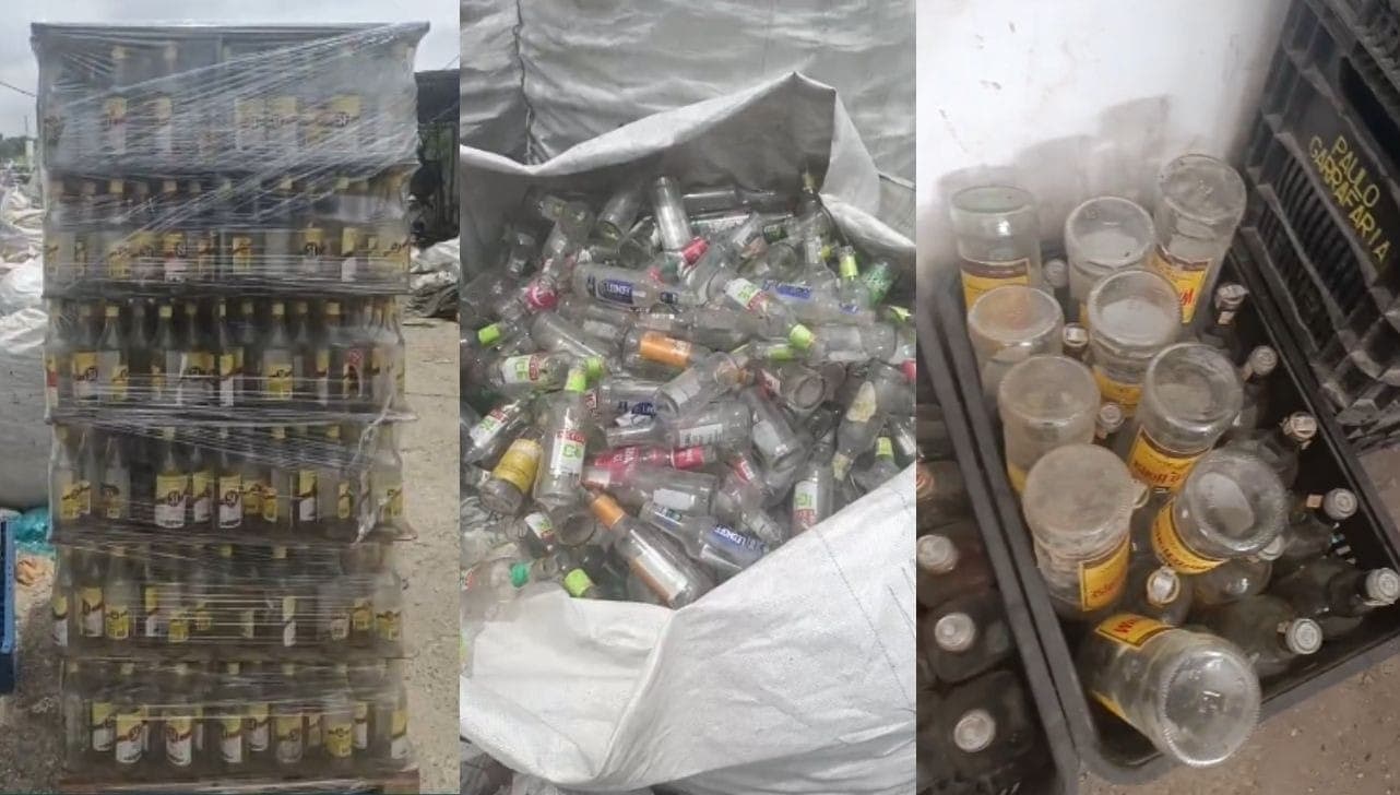 Cerca de 10 mil vasilhames foram apreendidos