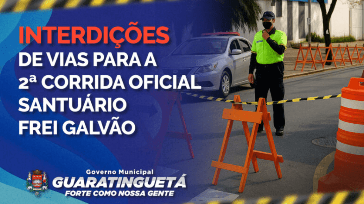 Ruas de Guaratinguetá serão interditadas para 2ª Corrida Oficial Santuário Frei Galvão