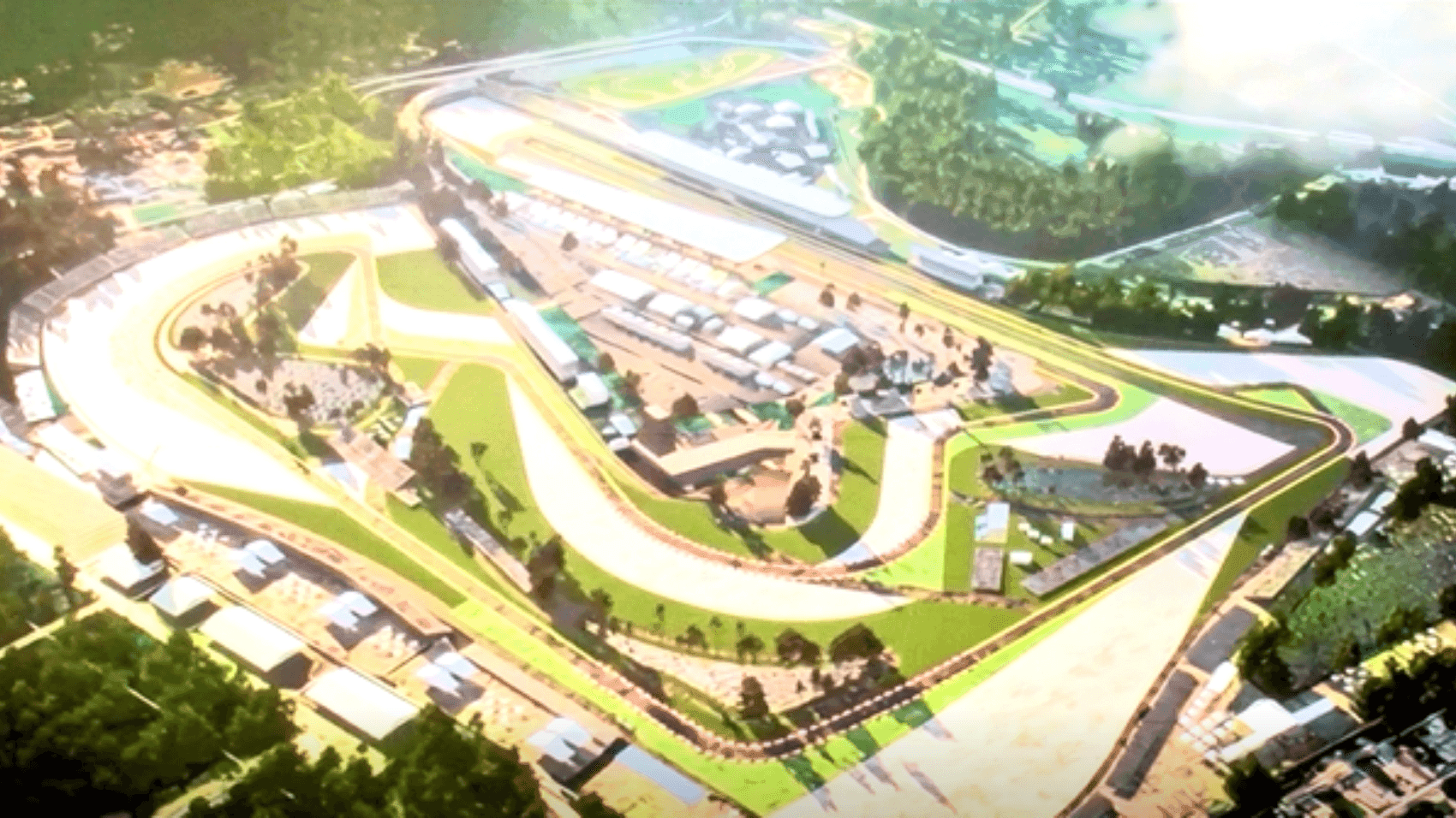 Imagem da maquete do novo autódromo do Rio