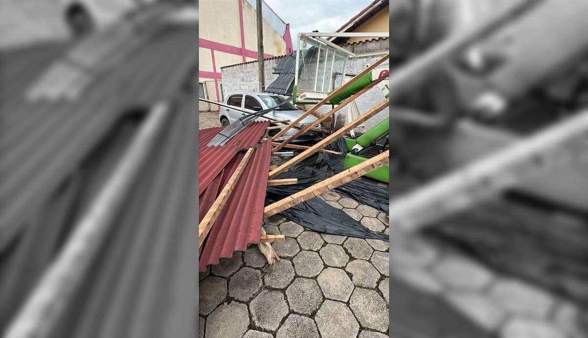 Foram registrados diversos danos na cidade