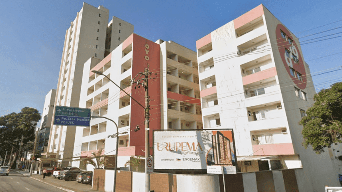 Antigo hotel localizado na Avenida Nove de Julho em São José dos Campos será implodido 