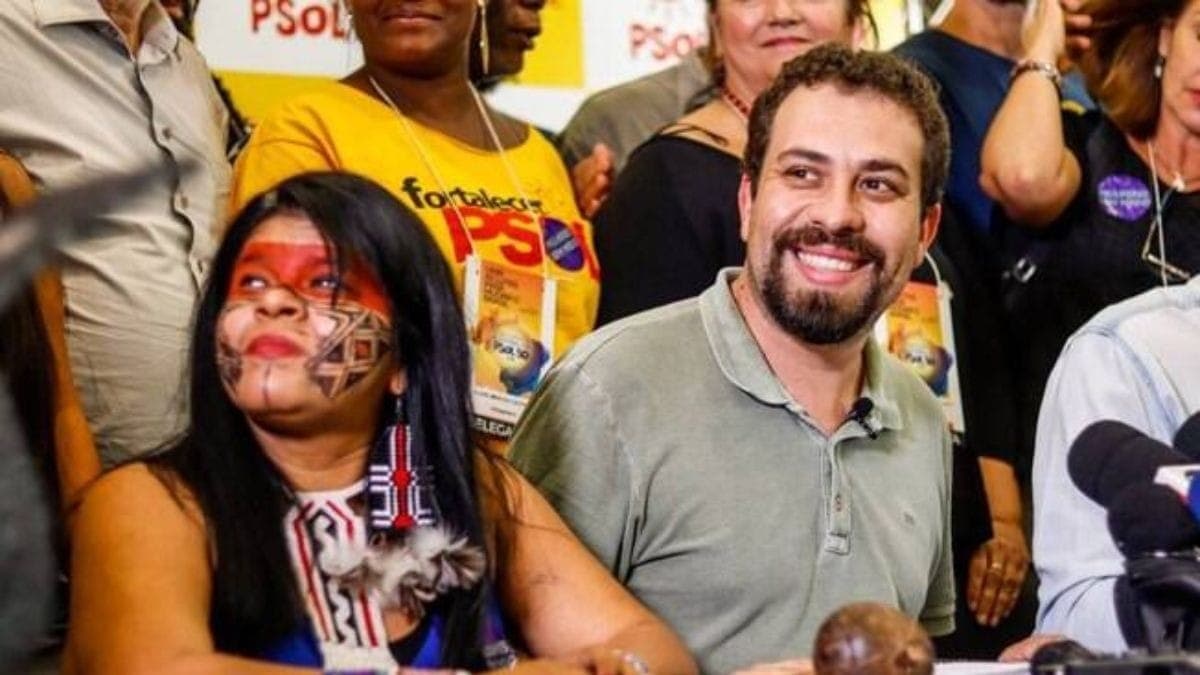 Guilherme Boulos e Sonia Guajajara