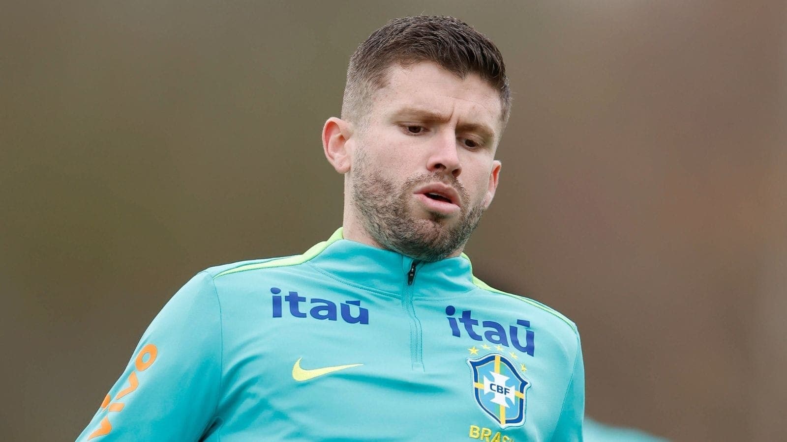 Caio Henrique durante treino da Seleção