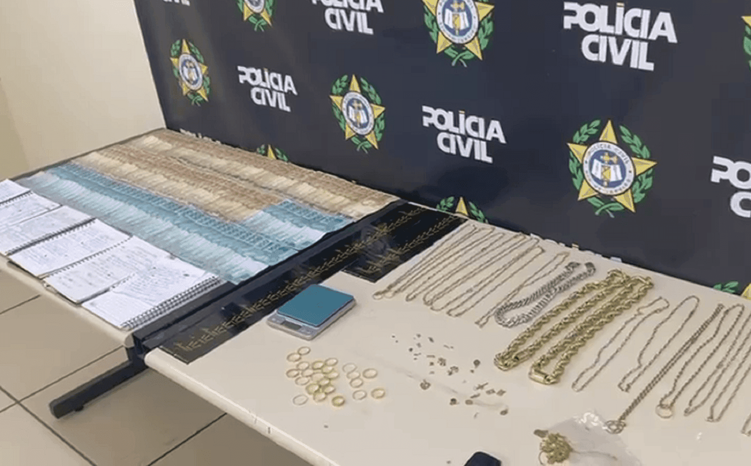 Material apreendido em operação