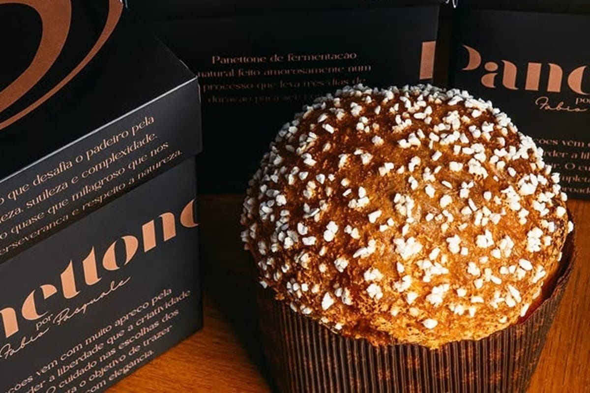 Panetone três chocolates da Lé Blé Casa de Pães 