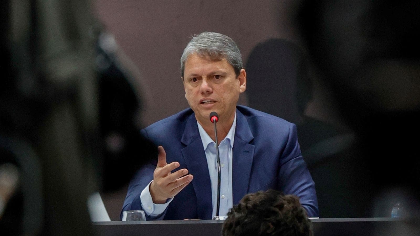 O governador Tarcísio de Freitas