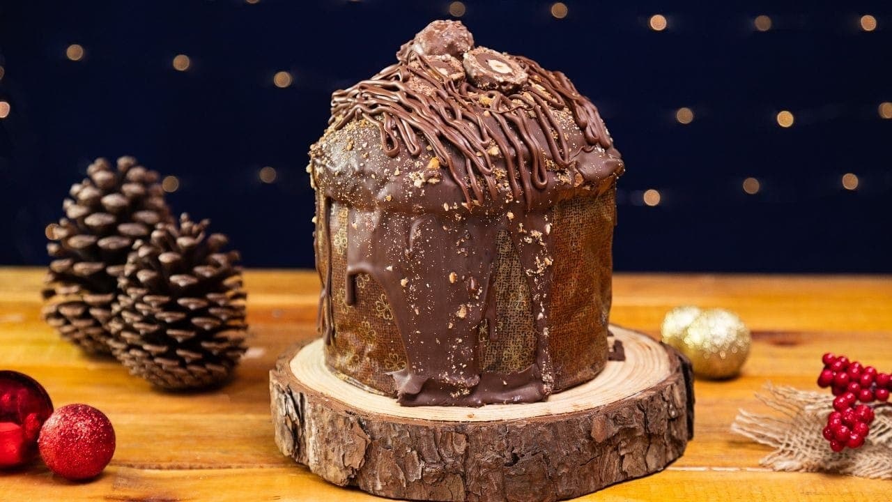 Panetones com creme de avelã