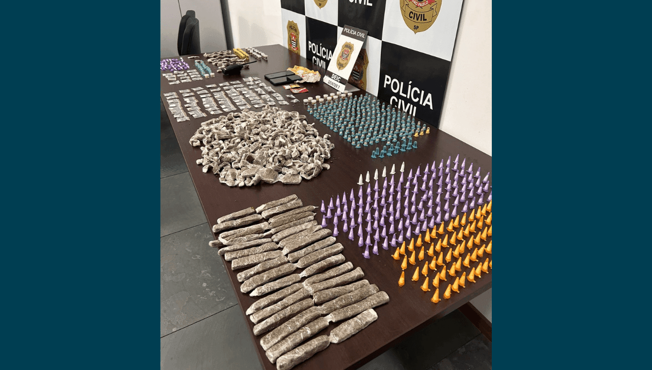 Cocaína, maconha, crack e “ice” foram apreendidos