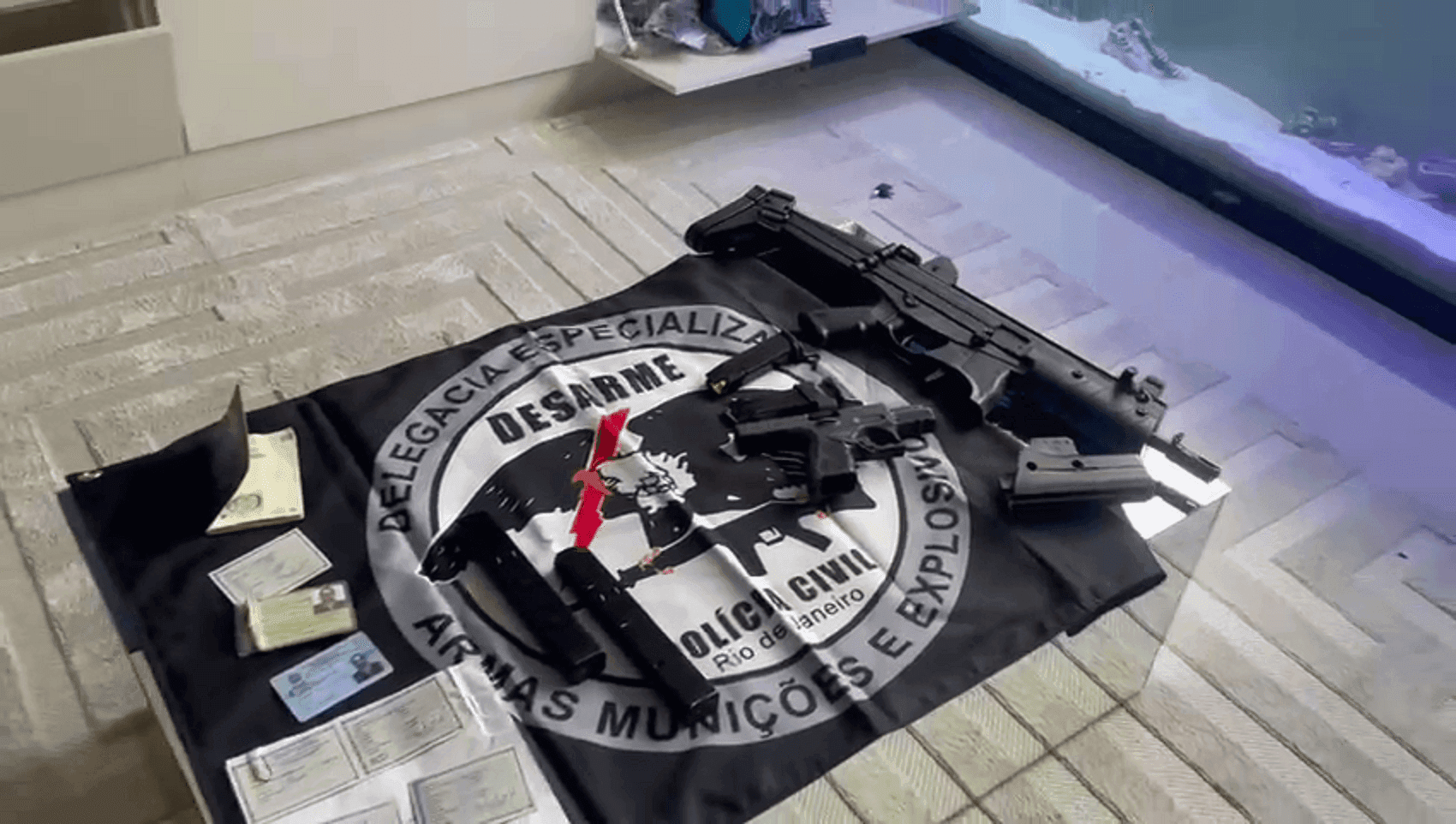 Material apreendido em operação