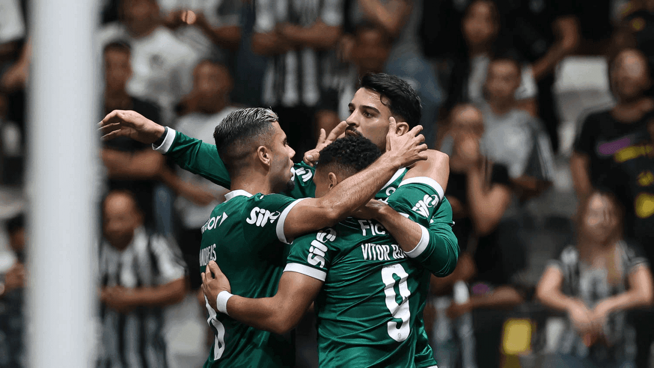 Palmeiras comemora contra Atlético-MG