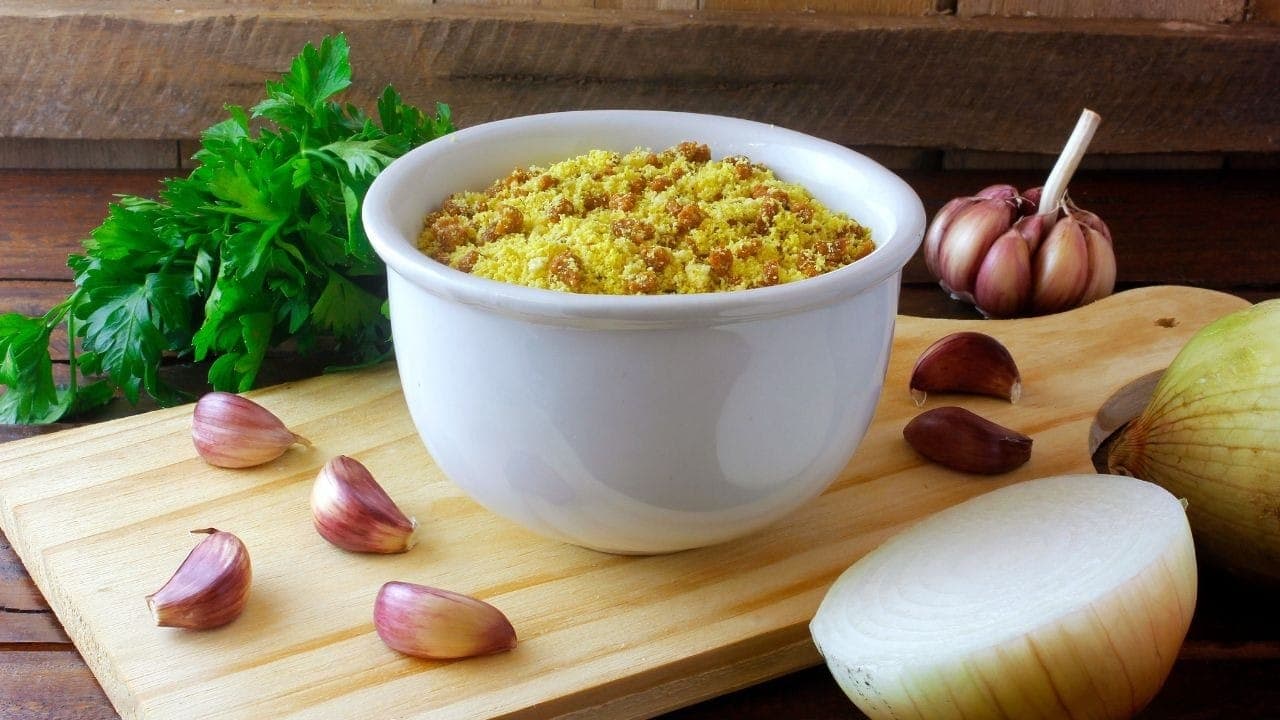 Farofa de grão-de-bico