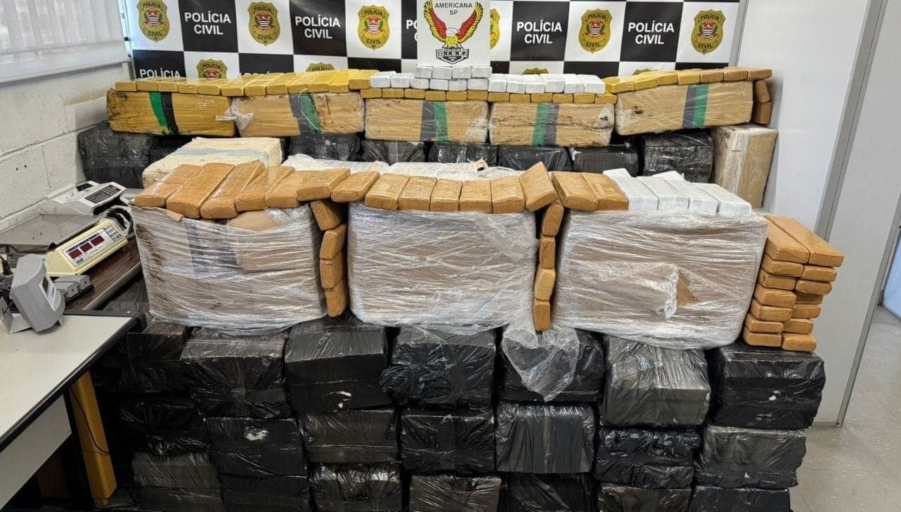 Mais de uma tonelada de maconha foi apreendida