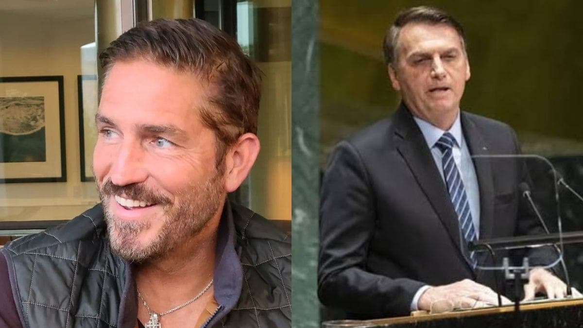 Jim Caviezel e Jair Bolsonaro 