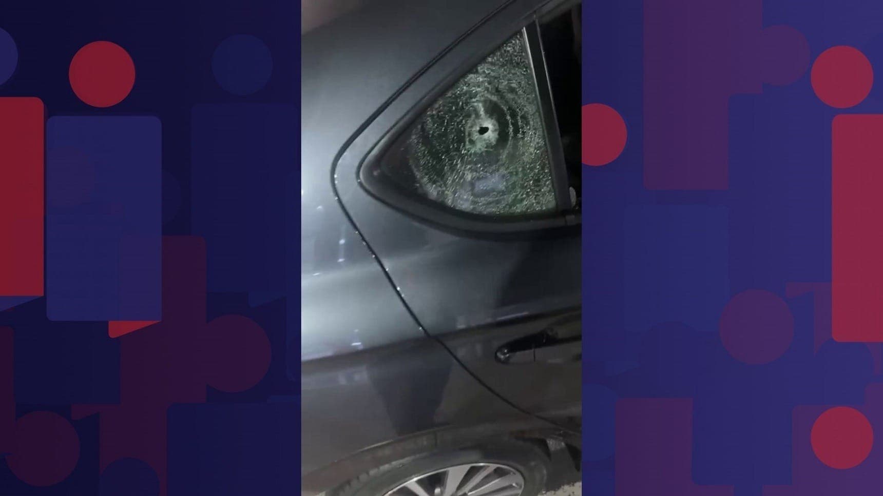 Carro de empresário alvejado 