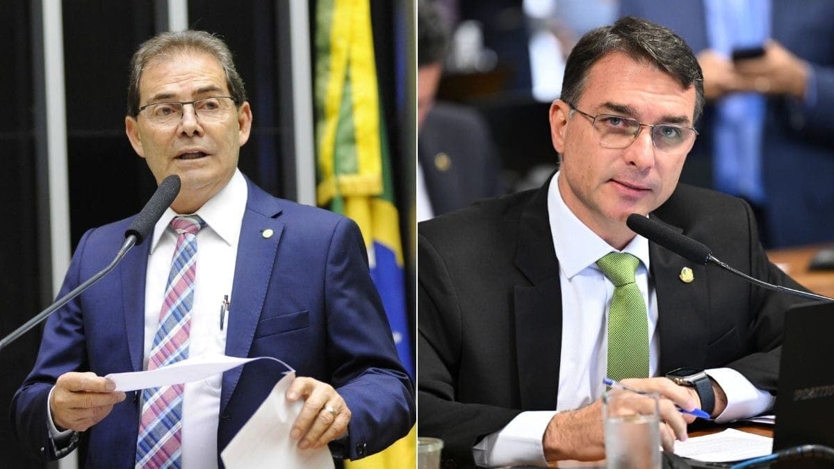 Paulinho da Força e Flávio Bolsonaro 